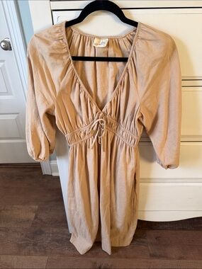 Universal Thread Blush Tie-Front Midi Dress